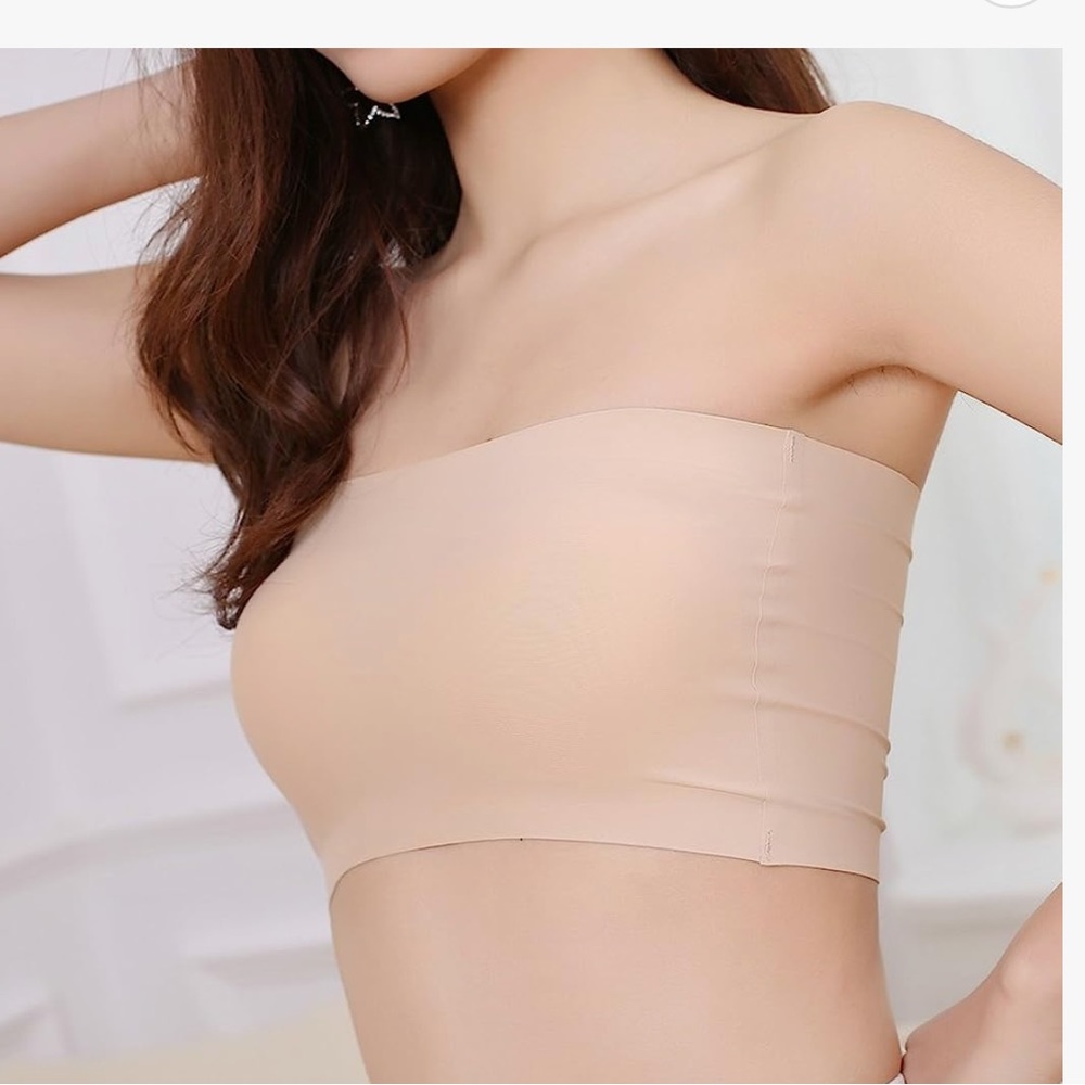 Nude seamless bandeau top
